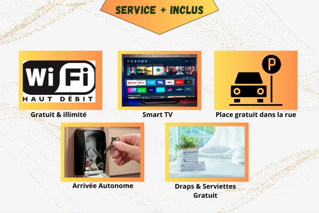 ואלנסיין Ideal Pro & Couple - 2 Logements Theme Boho Chic Rdc & Dandy 1Er Etage - Quartier Calme - Jardin - Wifi Hd - Smart Tv - Parking Gratuit - Proche Centre & Transports - Ask Home מראה חיצוני תמונה